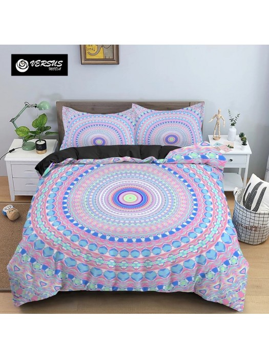 Set Copri Piumone Federe Copripiumino Etnico Mandala Duvet Cover BED0113